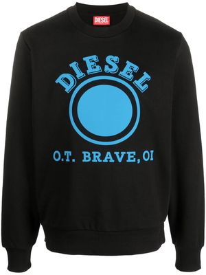 Diesel logo-print jersey sweatshirt - Black