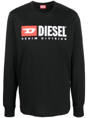 Diesel logo-print long-sleeve T-shirt - Black