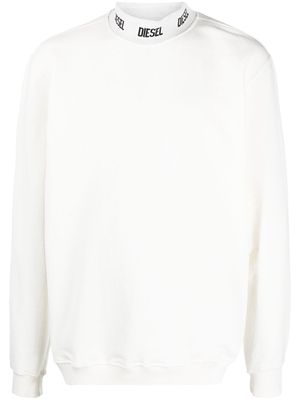 Diesel logo-print neckline sweatshirt - White