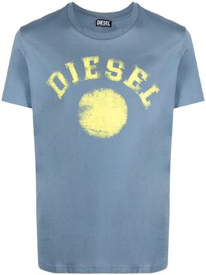 Diesel logo-print organic-cotton T-shirt - Blue