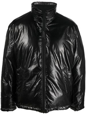 Diesel logo-print padded jacket - Black
