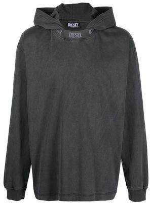 Diesel logo-print pullover hoodie - Grey