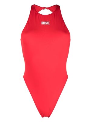 Diesel logo-print swimsuit - Red