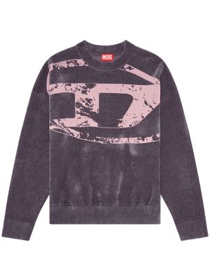 Diesel logo-print washed sweatshirt - Purple