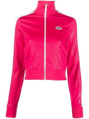 Diesel logo-print zipped jacket - Pink