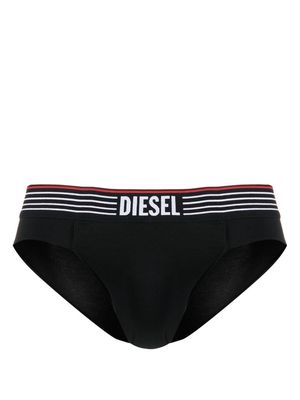 Diesel logo-trim briefs - Black
