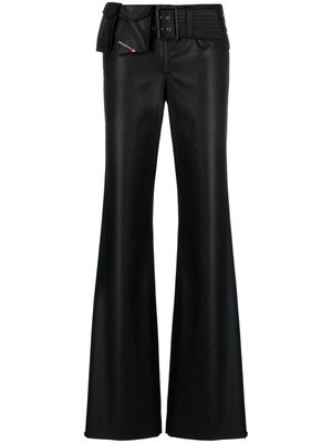 Diesel low-rise flared trousers - Black