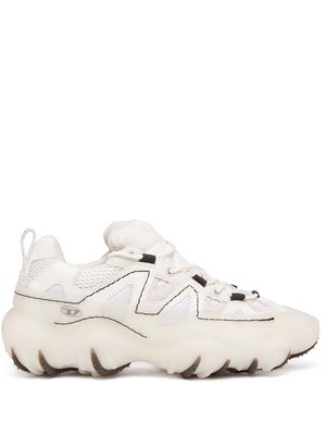 Diesel Low-top sneakers with rubber overlay - White