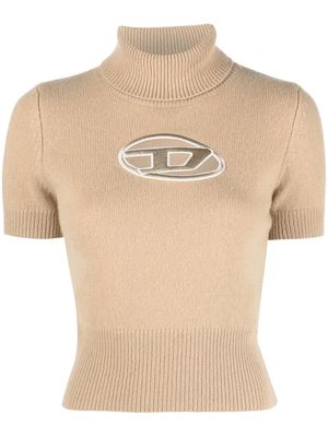 Diesel M-Argaret logo-embroidered sweater - Neutrals