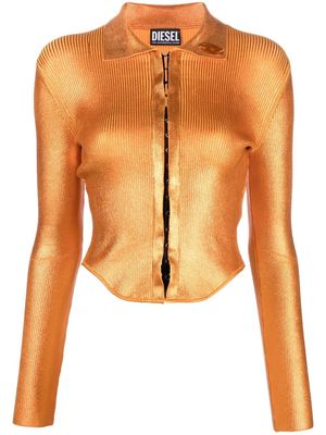 Diesel M-Arge ribbed-knit cardigan - Orange