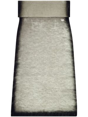 Diesel M-Arilou-A wool maxi skirt - Grey