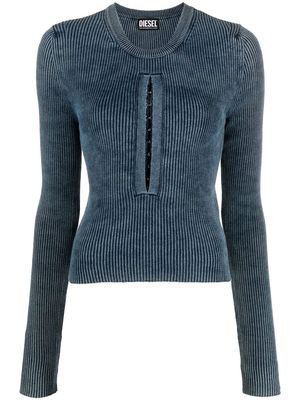 Diesel M-Elita chest-slit knit top - Blue