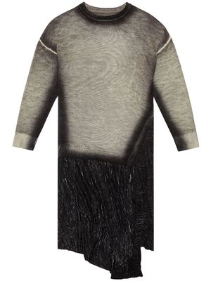 Diesel M-Kimolos asymmetric-hem knitted midi dress - Black