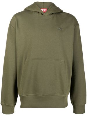 Diesel Macs logo-embroidered cotton hoodie - Green