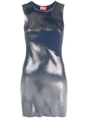 Diesel metallic-finish cotton dress - Blue