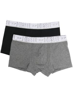 Diesel metallic logo-waistband boxer briefs - Grey