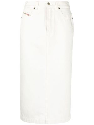 Diesel mid-length denim skirt - White