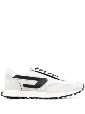 Diesel multi-texture lace-up sneakers - H8961 BARELY WHITE/BLACK OYSTER