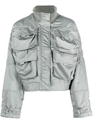 Diesel multiple-pocket zip-fastening jacket - Grey