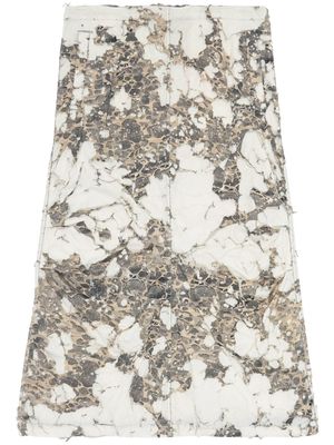 Diesel O-Hockys camouflage distressed skirt - White