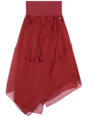 Diesel O-Ruc silk chiffon skirt - Red