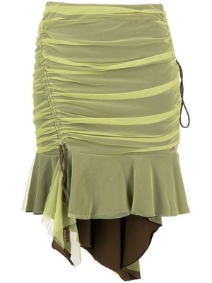 Diesel O-Ryt asymmetric tulle skirt - Green