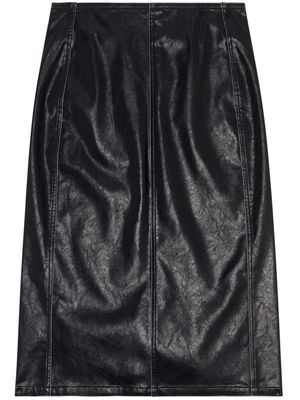 Diesel O-Taten faux-leather midi skirt - Black