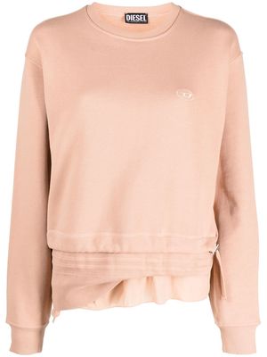 Diesel overlapping-panel asymmetric sweatshirt - Neutrals