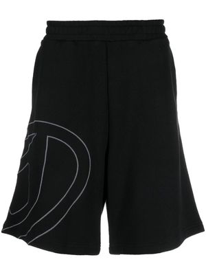 Diesel P-Crow Megoval cotton shorts - Black
