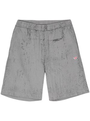 Diesel P-Crown-N1 cotton track shorts - Grey