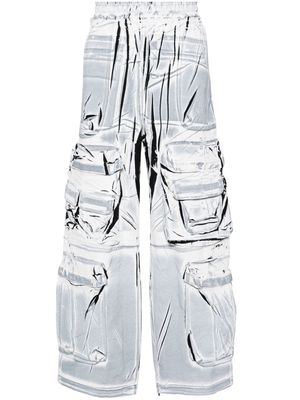 Diesel P-Garcia painterly effect trousers - White