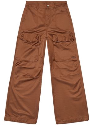 Diesel P-Malvarosa satin cargo trousers - Brown