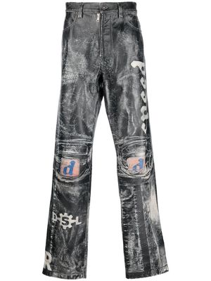 Diesel P-Mic-Crack leather trousers - Black