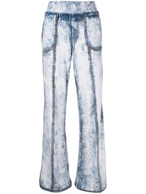 Diesel P-Ney elasticated-waistband bleached trousers - Blue