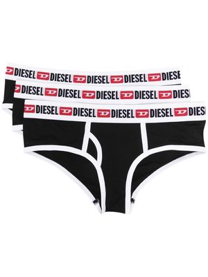 Diesel pack-of-three logo-waistband briefs - Black