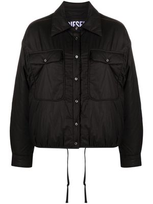 Diesel padded button-up jacket - Black