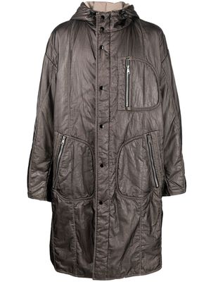 Diesel padded hooded coat - Grey