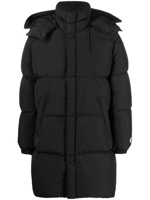 Diesel padded hooded midi coat - Black