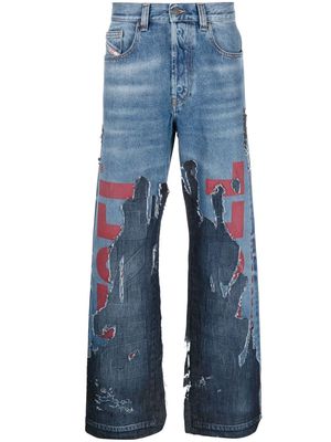 Diesel panelled-design jeans - Blue