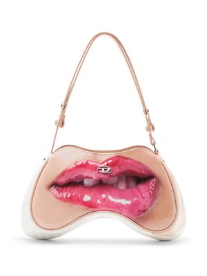 Diesel Play lips-motif shoulder bag - Neutrals