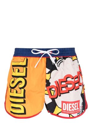 Diesel pop-art printed swim shorts - Blue