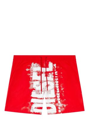 Diesel Powel logo-print swim shorts - Red