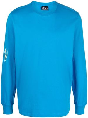 Diesel printed long-sleeved sweatshirt - Blue
