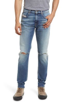 DIESEL® Men's D-Strukt Slim Fit Stretch Cotton Jeans in Blue