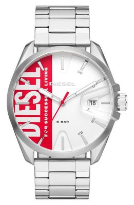 DIESEL® MS9 Three-Hand Date Bracelet Watch
