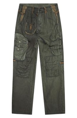 DIESEL® P-Fergy-Pop Regular Fit Faux Pocket Cargo Pants in Green