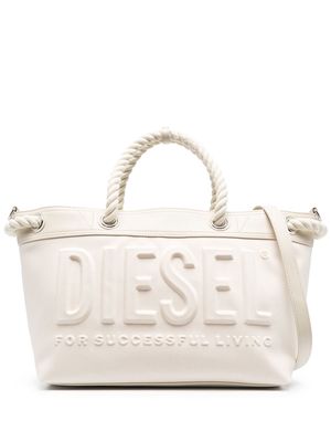 Diesel Rope logo-embossed tote bag - Neutrals