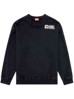 Diesel S-Boxt-Dbl logo-print cotton sweatshirt - Black