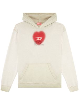 Diesel S-Boxt-Hood-N10 cotton hoodie - Neutrals