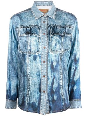 Diesel S-Gilly stonewashed denim shirt - Blue